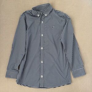 Vineyard Vines Boys Navy and White Checkered Shirt
